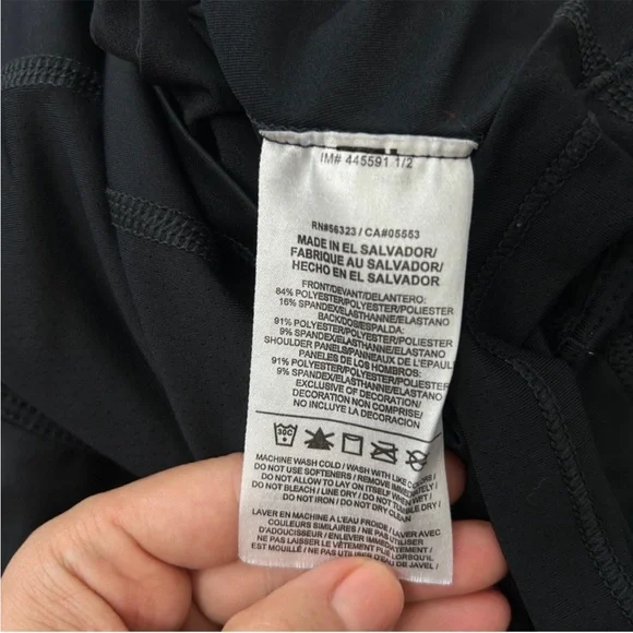 NIKE Black White Swish Logo Tank Top Size XL Activewear Workout Fitness Running - Picture 5 of 5